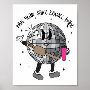 Póster Disco año nuevo mismo Boujee Feliz Navidad