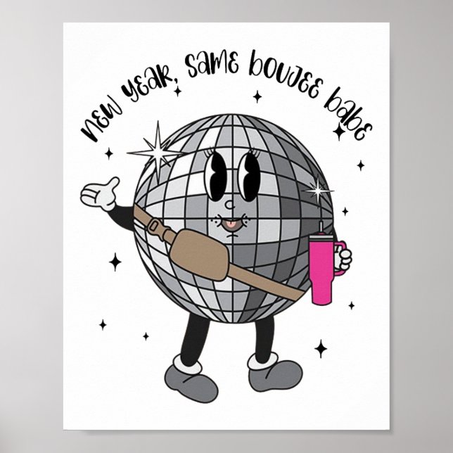 Póster Disco año nuevo mismo Boujee Feliz Navidad  (Frente)