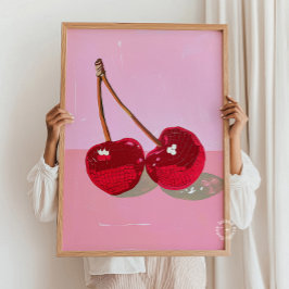 Póster Disco Cherries Wall Print - Retro Glam Art