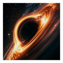 Póster Disco de Acreción de Agujero Negro Supermasivo Art