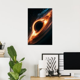 Póster Disco de Acreción de Agujero Negro Supermasivo Art