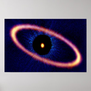 Póster Disco de desecho del sistema Fomalhaut Star