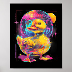 Póster Disco de duck de caucho Disco de música de baile d
