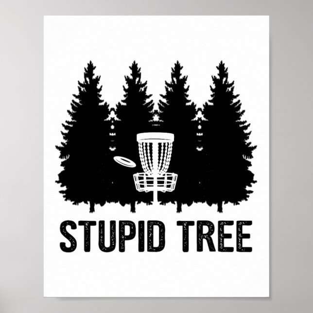 Póster Disco de Golf del Árbol Estúpido (Frente)