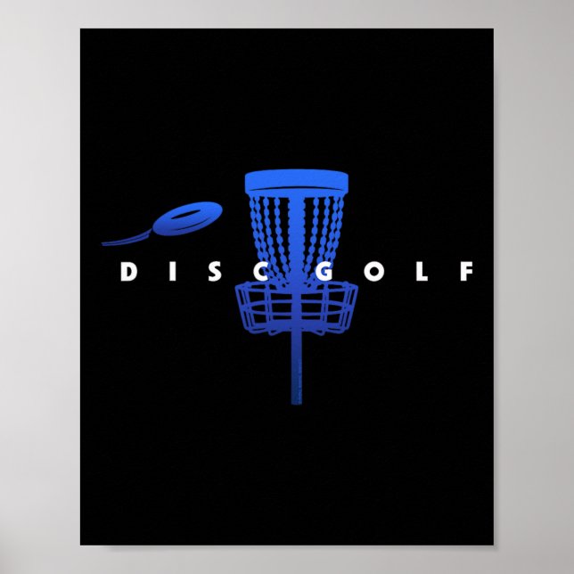 Póster Disco de Golf Estilizado con Canasta y Disco - Dis (Frente)