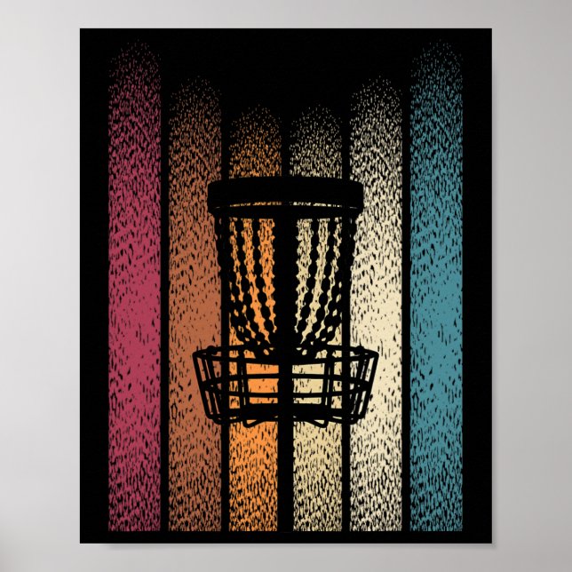 Póster Disco de Golf Frisbee Retro _5  (Frente)
