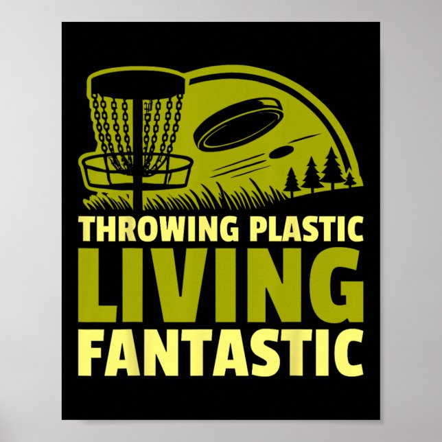 Póster Disco de Golf Lanzando Plástico Viviente Fantástic (Frente)