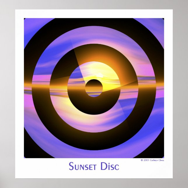 Póster Disco de puesta al sol (Frente)