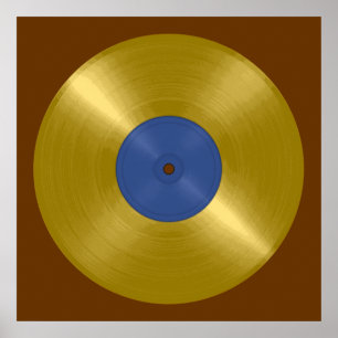 Póster Disco de vinilo de oro