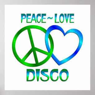 Póster DISCO del amor de la paz