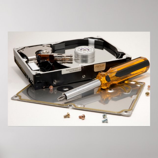 Póster Disco duro desmontado (Frente)