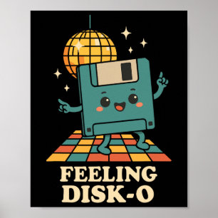 Póster Disco flexible Retro Kawaii broma de tecnología re