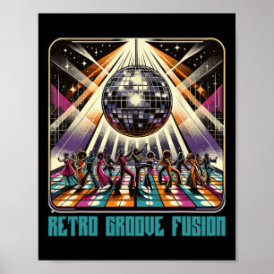 Póster Disco Funky de Fusión Disco Retro de Groove de los
