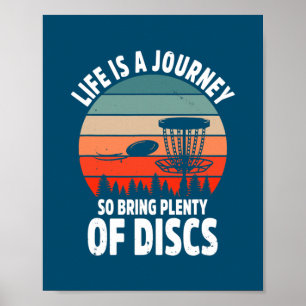 Póster Disco Golf Putt Par Frisbee Golf Jugador de Disco 