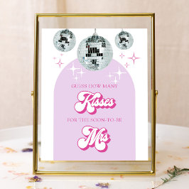 Póster Disco Groove Cuántos Besos Juega De Ducha De Novia