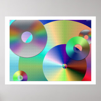 Póster Discos compactos
