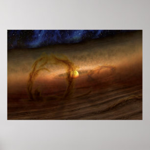 Póster Discos De Estrellas De Círculo De Material De Form