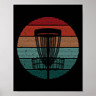 Póster Discos de Golf Vintage para Mujeres y Hombres Disc