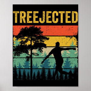 Póster Discos divertidos de golf Treejected golpean árbol