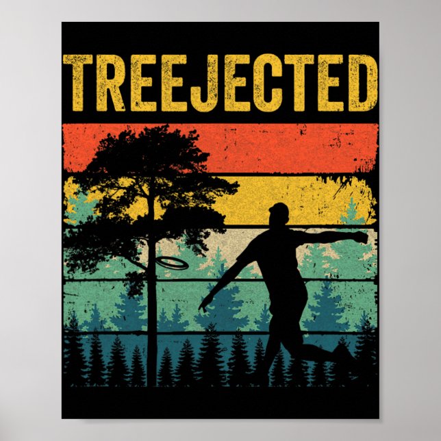 Póster Discos divertidos de golf Treejected golpean árbol (Frente)