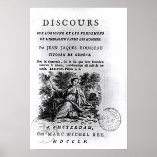Póster 'Discours l'Origine et les Fondements