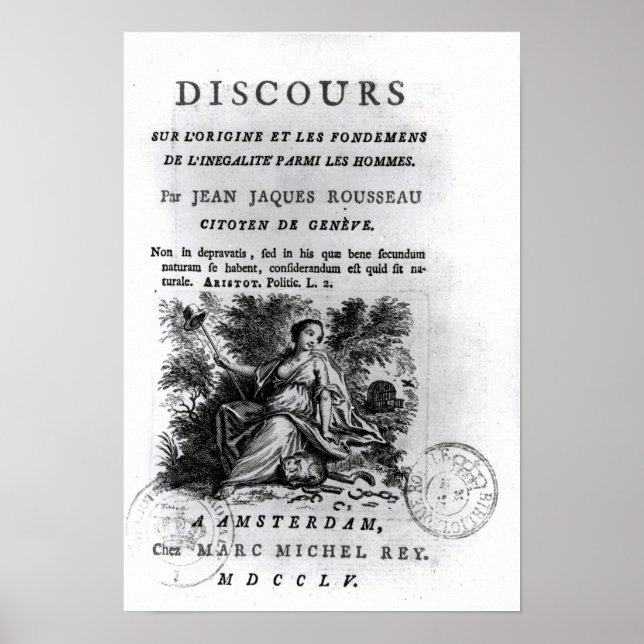 Póster 'Discours l'Origine et les Fondements (Frente)