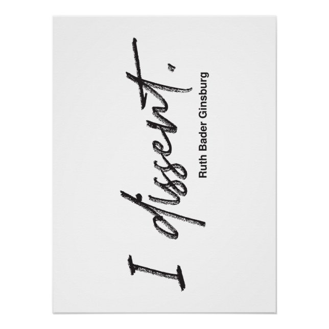 Póster Discrepo. Ruth Bader Ginsburg (Anverso)