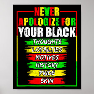 Póster Disculparse por tu cruz negra cruzada de historia