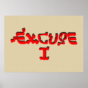 Póster Disculpe