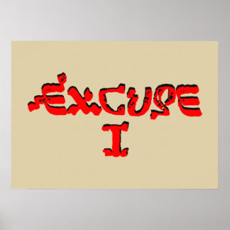 Póster Disculpe