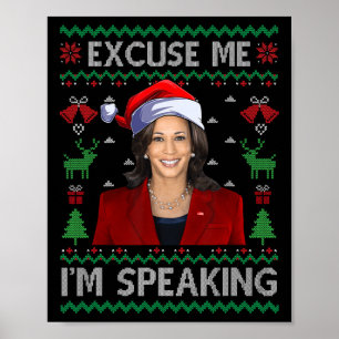 Póster Disculpe, hablo de Navidades feos, Kamala Harri