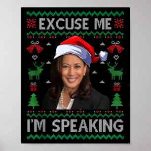 Póster Disculpe, hablo de Navidades feos, Kamala Harri