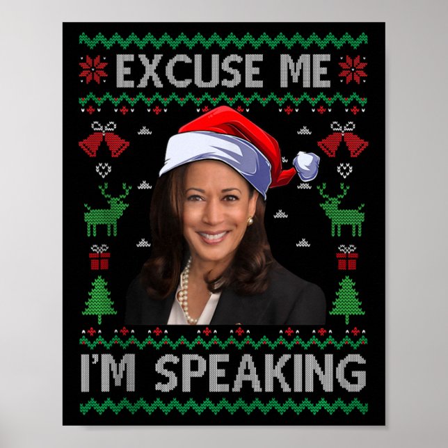 Póster Disculpe, hablo de Navidades feos, Kamala Harri (Frente)