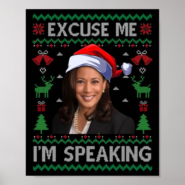 Póster Disculpe, hablo de Navidades feos, Kamala Harri (Frente)