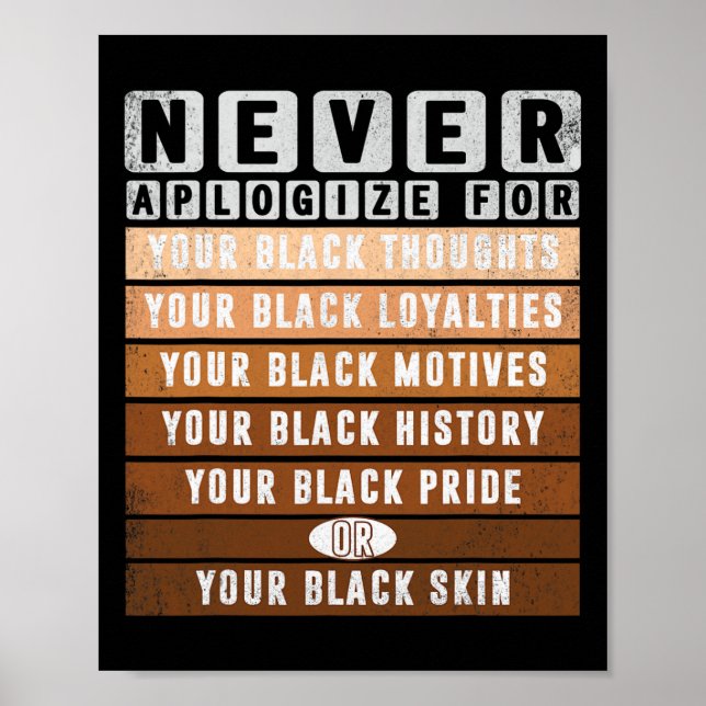 Póster Disculpen al Mes de la Historia Negra Blm Melanin  (Frente)