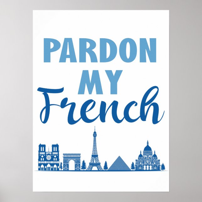 Póster Disculpen mi francés - Paris Skyline (Frente)