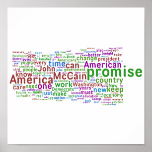 Póster Discurso de aceptación de Barack Obama