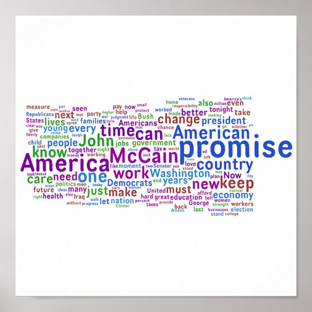 Póster Discurso de aceptación de Barack Obama (Frente)