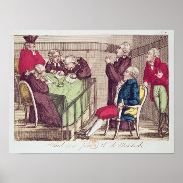 Póster Discurso de defensa del señor de Malesherbes (Frente)