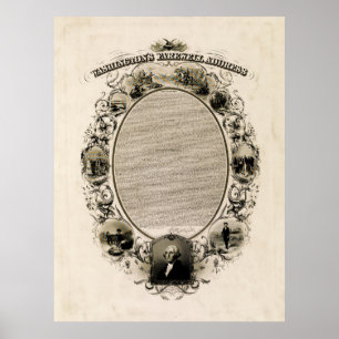 Póster Discurso de despedida de Washington (1856)