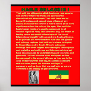 Póster Discurso de guerra de Haile Selassie a Poster de l
