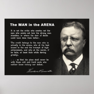 Póster Discurso de Hombre en la Arena - Teddy Roosevelt 1