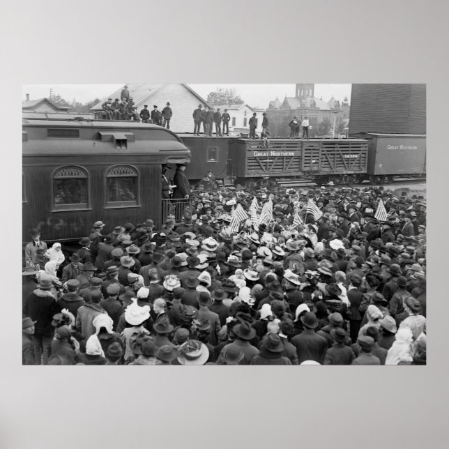 Póster Discurso de la campaña de Taft: 1908 (Frente)