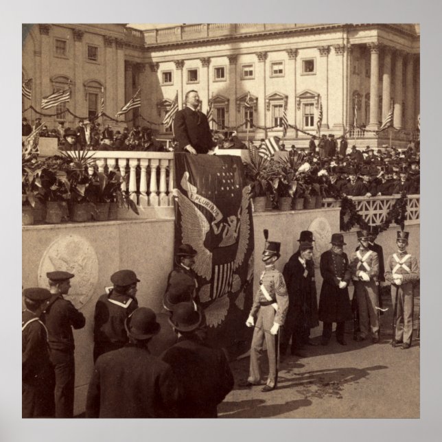 Póster Discurso inaugural de Teddy Roosevelt, 1905 (Frente)