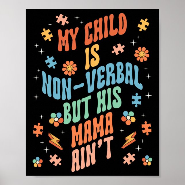 Póster Discurso no verbal autista no hablante (Frente)