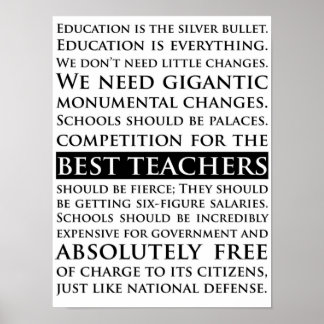 Póster Discurso sobre educación de Sam Seaborn