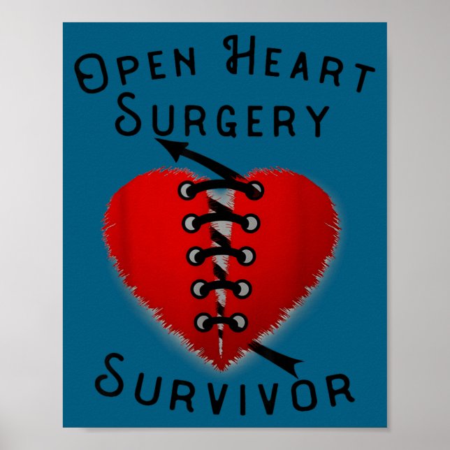 Póster Disease Awareness Open Heart Surgery Survivor Ed H (Frente)