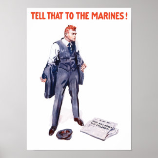 Póster Díselo a los marines — WWI