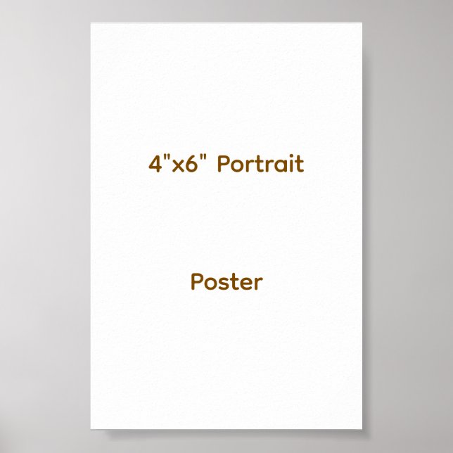 Póster Diseña tu propio 4"x6"  (Frente)