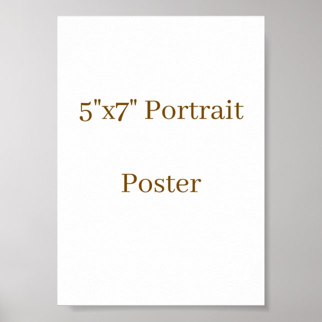 Póster Diseña tu propio 5"x7" (Frente)